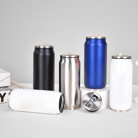 Retro Soda Can Thermos Mug | 500ml Double-Wall Steel | Trendy B2B Wholesale