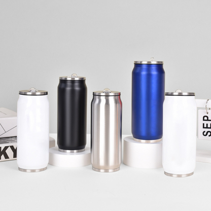 Retro Soda Can Thermos Mug | 500ml Double-Wall Steel | Trendy B2B Wholesale