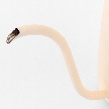 Chic Gooseneck Drip Kettle | 600ml Cream with Wooden Handle | Specialty Coffee Bulk