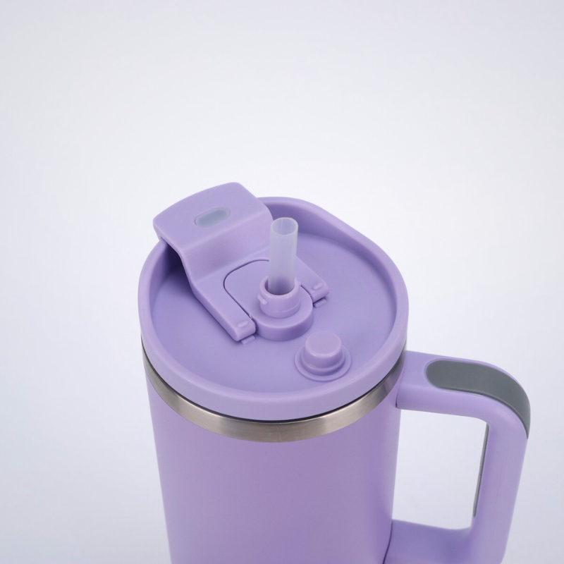 Heavy-Duty Commuter Car Mug | 40oz Double-Wall with Handle | Roadside Travel Bulk
