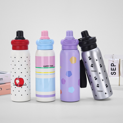 Dual-Drink Commuter Sports Bottle | 650ml Vacuum | Active Retail Wholesale