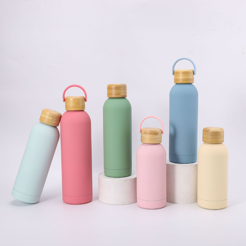 Classic Narrow-Mouth Sports Bottle | Premium SUS304 Steel | Multi-Cap Gym Flask