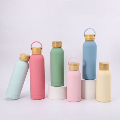 Classic Narrow-Mouth Sports Bottle | Premium SUS304 Steel | Multi-Cap Gym Flask
