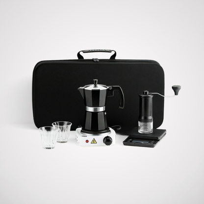 Portable Electric Moka Pot Espresso Set | Premium Barista Travel Kit | Luxury Gifting Bulk