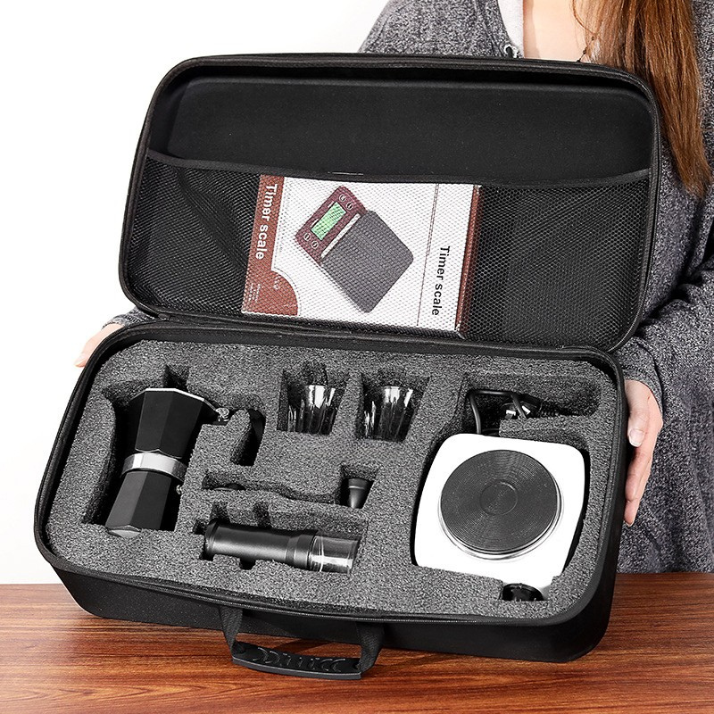 Portable Electric Moka Pot Espresso Set | Premium Barista Travel Kit | Luxury Gifting Bulk
