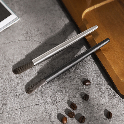 Professional Espresso Grinder Cleaning Brush | Natural Boar Bristles | Hardwood Handle