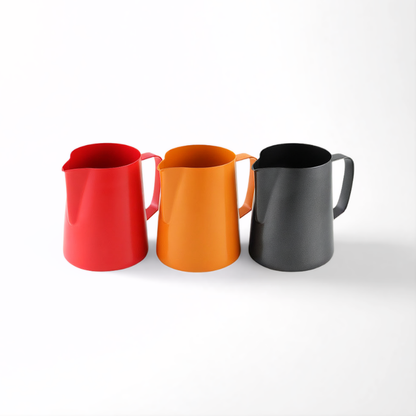 Espresso Steaming & Frothing Pitcher | Ergonomic Loop Handle | Commercial Grade Milk Jug