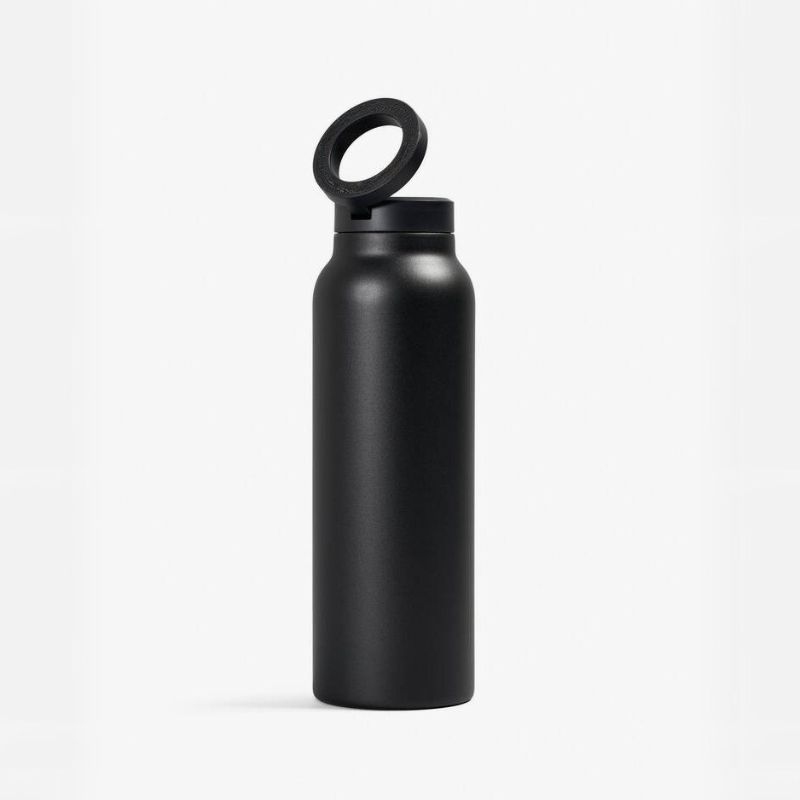 24oz MagSafe Insulated Water Bottle | Dual-Use Phone Mount Loop Lid | Sleek Gym Flask