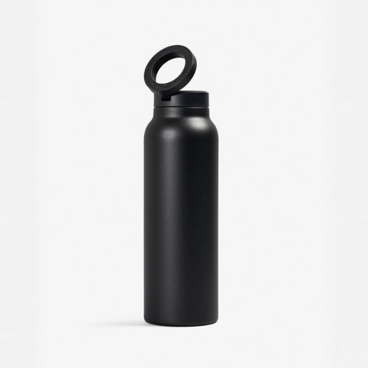 24oz MagSafe Insulated Water Bottle | Dual-Use Phone Mount Loop Lid | Sleek Gym Flask