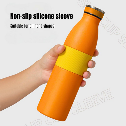 650ml Thermal Sports Flask | Protective Non-Slip Silicone Sleeve | Gym Milk Bottle