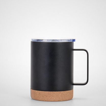 Aesthetic Office Coffee Mug | 12oz Double-Wall with Cork Bottom | Executive Bulk