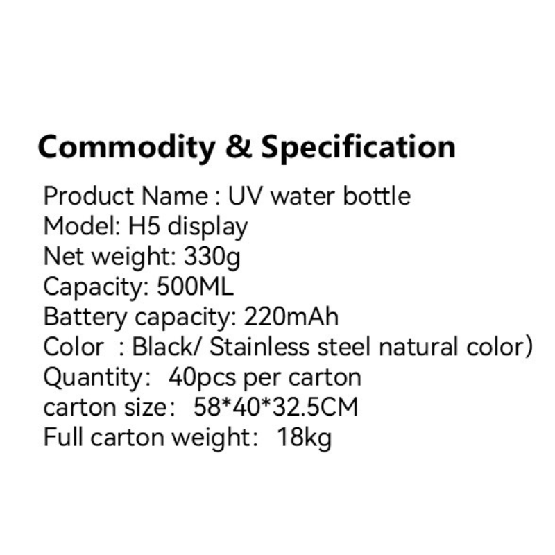 Self-Sterilising Smart Vacuum Bottle | UV-C Sterilizer Lid | Premium Health Tech