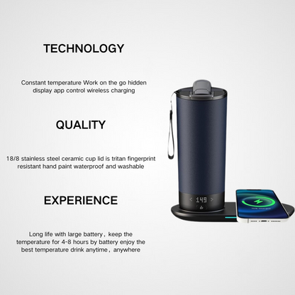 Smart Office Coffee Mug with LED Temp Display | 540ml | High-Tech Corporate Gift