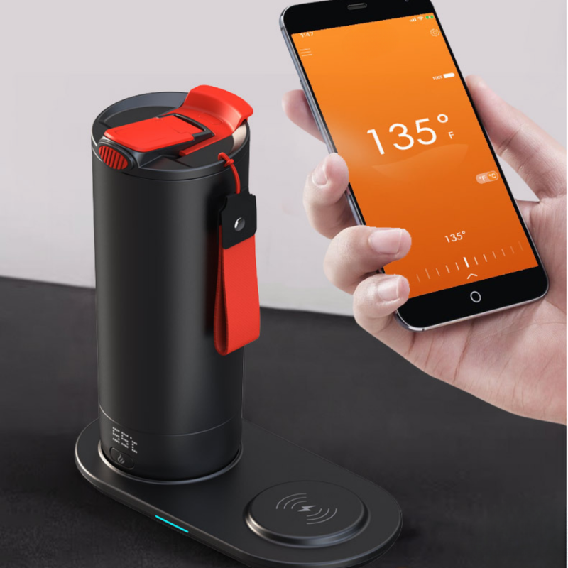 Smart Office Coffee Mug with LED Temp Display | 540ml | High-Tech Corporate Gift