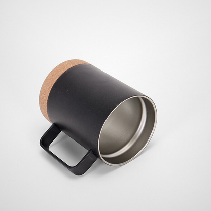 Aesthetic Office Coffee Mug | 12oz Double-Wall with Cork Bottom | Executive Bulk