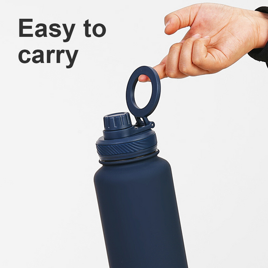 1000ml MagSafe Sports Water Bottle | Heavy-Duty Magnetic Ring Handle | Vacuum Stainless Steel