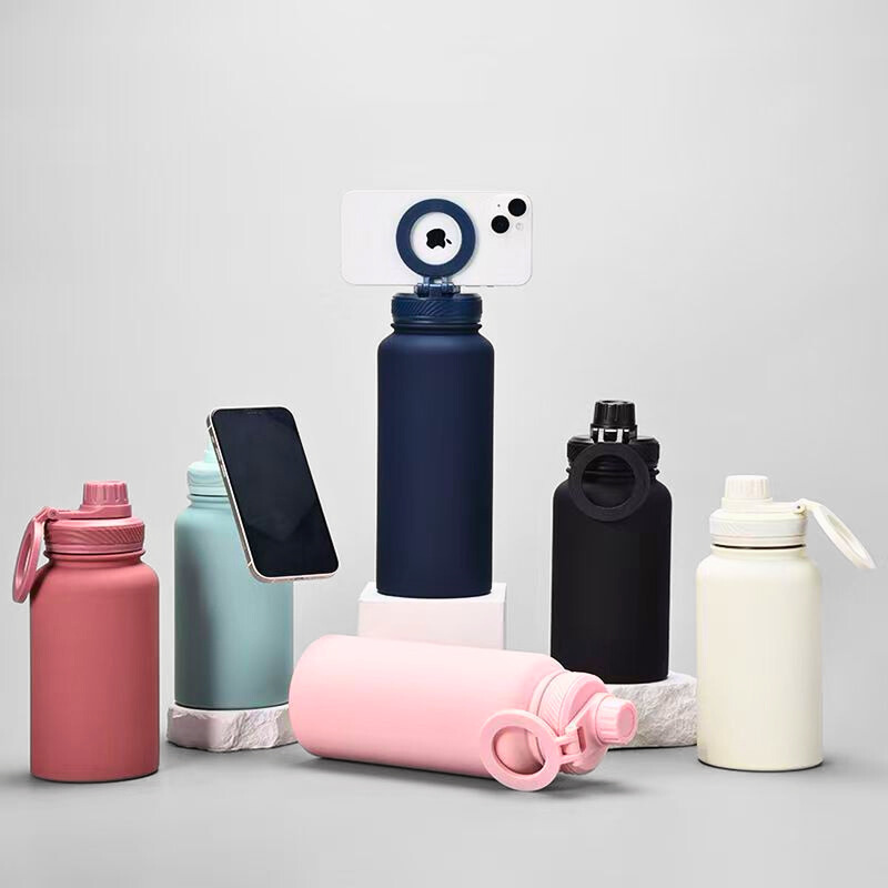 1000ml MagSafe Sports Water Bottle | Heavy-Duty Magnetic Ring Handle | Vacuum Stainless Steel
