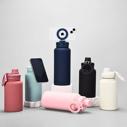 1000ml MagSafe Sports Water Bottle | Heavy-Duty Magnetic Ring Handle | Vacuum Stainless Steel