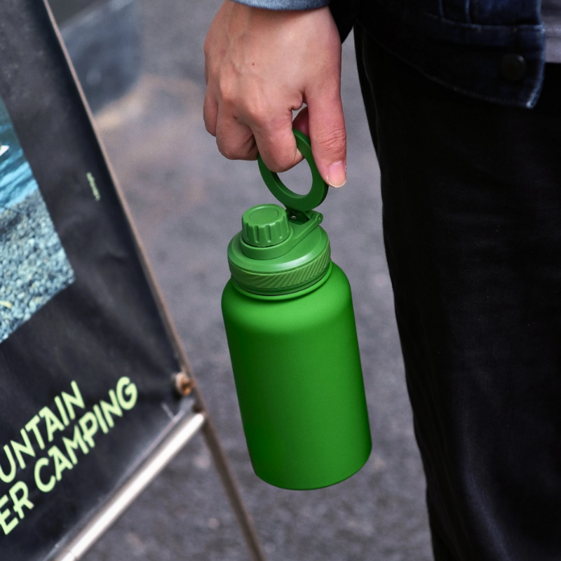 1000ml MagSafe Sports Water Bottle | Heavy-Duty Magnetic Ring Handle | Vacuum Stainless Steel