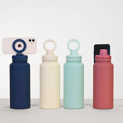 1000ml MagSafe Sports Water Bottle | Heavy-Duty Magnetic Ring Handle | Vacuum Stainless Steel