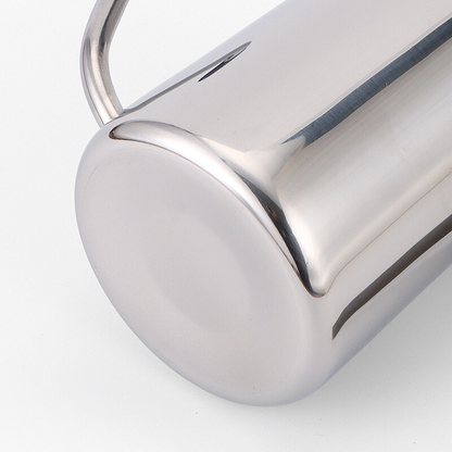 Precision Gooseneck Drip Kettle | 350ml Silver Mirror Polish | Professional Pour-Over Pot