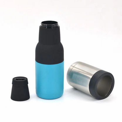 3-in-1 Premium Insulated Can Cooler | 12oz with Beer Opener Base | Barware Bulk
