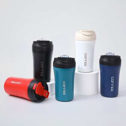 Compact Desktop Coffee Mug | 450ml Double-Wall Vacuum | Corporate Office Bulk