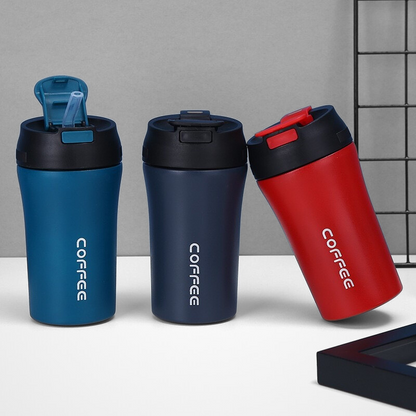 Compact Desktop Coffee Mug | 450ml Double-Wall Vacuum | Corporate Office Bulk