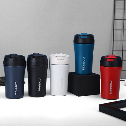 Compact Desktop Coffee Mug | 450ml Double-Wall Vacuum | Corporate Office Bulk