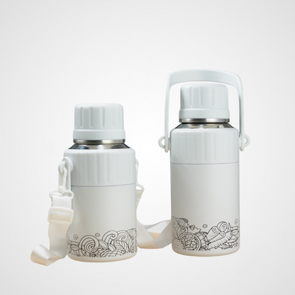 One-Touch Flip Sports Flask with Infuser | 20oz Vacuum | Fitness Wholesale