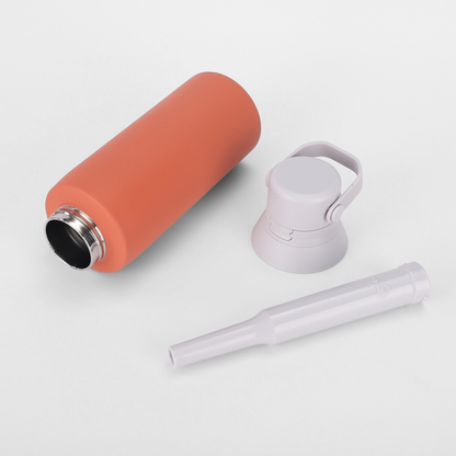 Pop-Up Lid Sports Flask | 500ml-750ml Double-Wall with Handle | Retail & Athletics B2B