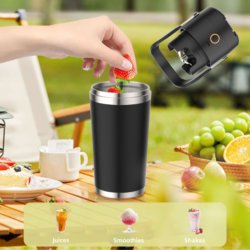Premium 480ml Glass-Window Blender Cup | High-Speed USB-C | Bulk Wellness Gift