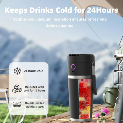 Premium 480ml Glass-Window Blender Cup | High-Speed USB-C | Bulk Wellness Gift