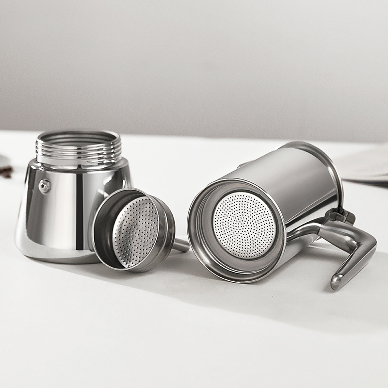 Classic Stovetop Espresso Maker | 200ml-450ml Stainless Steel Moka Pot | Barista Gear Bulk