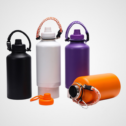 Gigantic 60oz Steel Gym Sport Jug | High-Flow Straw Cap | Bulk Sourcing