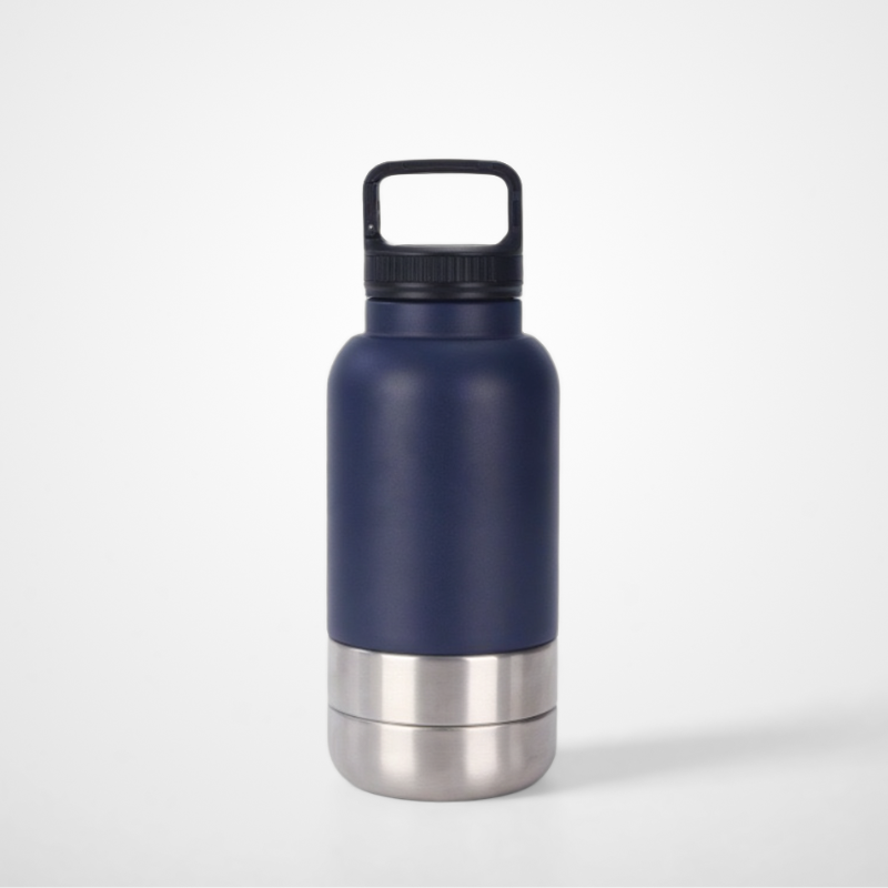 Heavy Duty 32oz Pet Travel Flask | Dual-Purpose Detachable Bowl | Pet Supply B2B