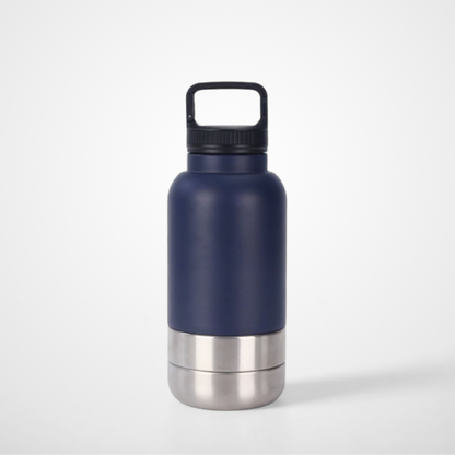 Heavy Duty 32oz Pet Travel Flask | Dual-Purpose Detachable Bowl | Pet Supply B2B