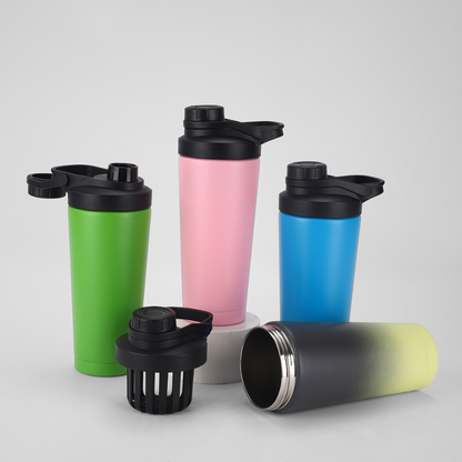 Vacuum Insulated Gym Protein Shaker | 750ml Leakproof | Bulk Sports Sourcing