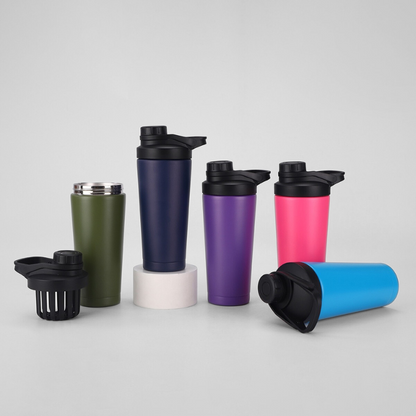 Vacuum Insulated Gym Protein Shaker | 750ml Leakproof | Bulk Sports Sourcing