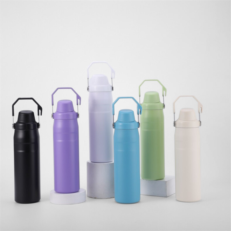 Ergonomic Cycling Water Bottle | 18oz-36oz Double-Wall with Handle | Gym & Club Bulk
