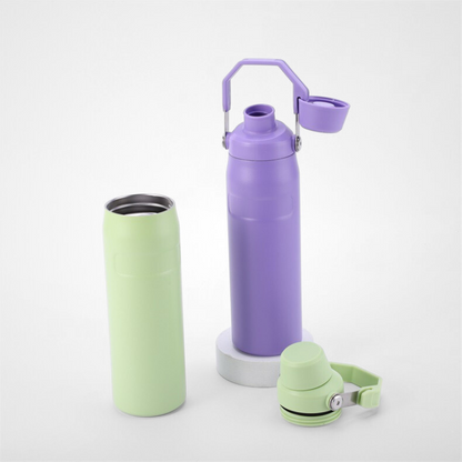 Ergonomic Cycling Water Bottle | 18oz-36oz Double-Wall with Handle | Gym & Club Bulk