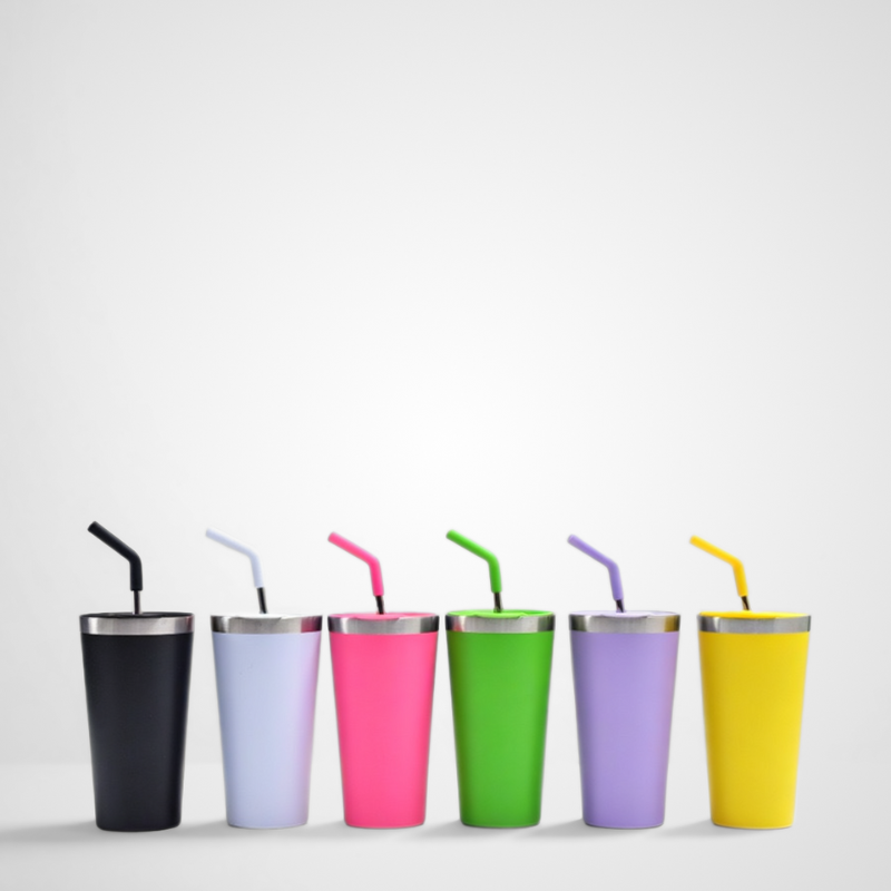 Matte Powder-Coated Commuter Tumbler | 20oz Coffee Mug | Custom Corporate Gift