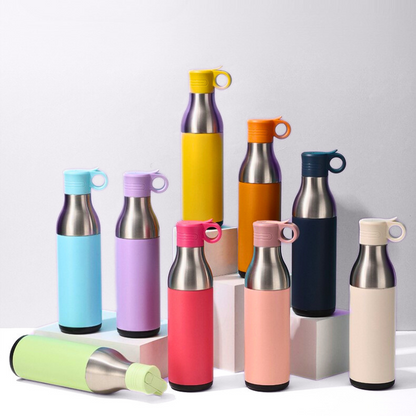 2-in-1 Insulated Can Cooler & Beverage Bottle | Flexible Gasket | Dual-Use Travel Thermo