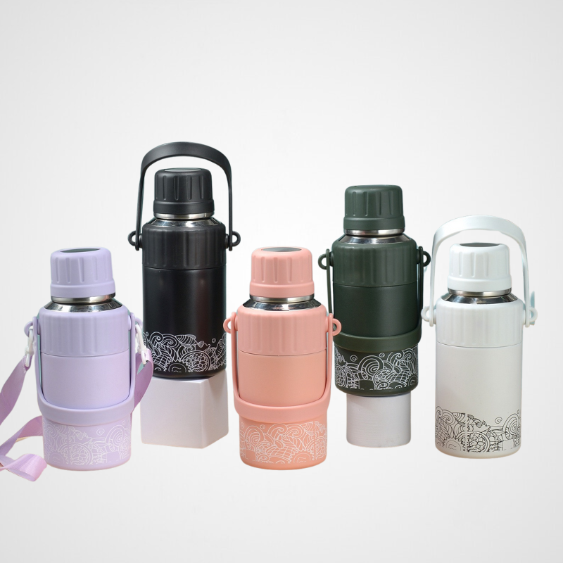 One-Touch Flip Sports Flask with Infuser | 20oz Vacuum | Fitness Wholesale