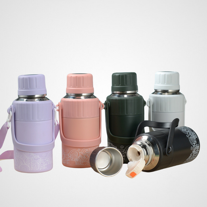 One-Touch Flip Sports Flask with Infuser | 20oz Vacuum | Fitness Wholesale
