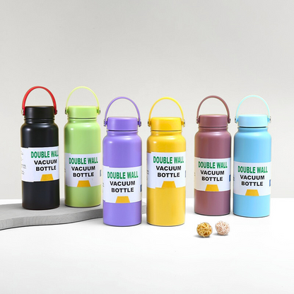 Double-Wall Vacuum Thermos Flask | Multi-Capacity Leakproof Bottle | Hot & Cold Lock