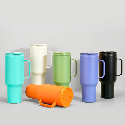 Universal Vacuum Travel Mug | 40oz Double-Wall Handle | Corporate Promo Bulk