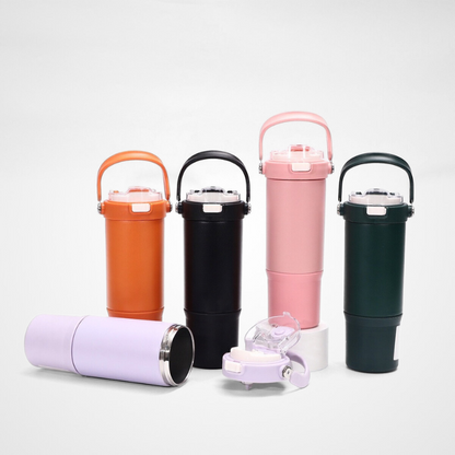 Tactical Bounce-Lid Sports Flask | 30oz Double-Wall Powder-Coated | Outdoor Gym Bulk