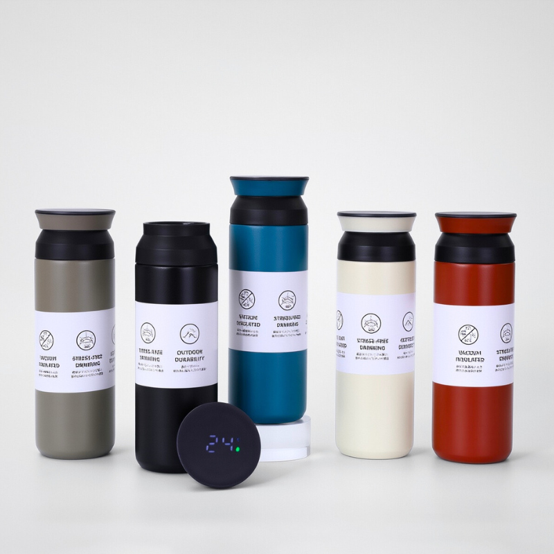 Smart LED Temperature Water Bottle | 500ml Touch Screen | Hi-Tech Gift