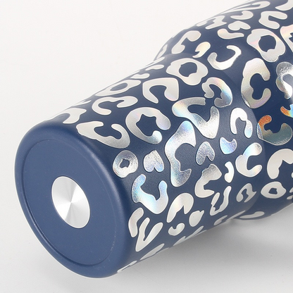 40oz Holographic Leopard Car Tumbler | Double-Wall Vacuum Steel | Premium Trendy Drinkware
